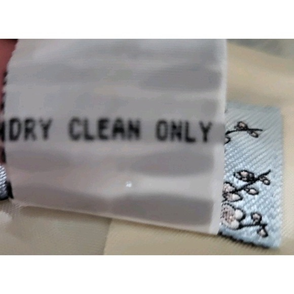 Anthropologie Tabitha Jacquard Cropped Jacket Ivory and Silver Size 4 - Picture 9 of 9